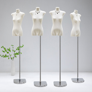 Korean Style Flat Body Model Props Women's Doll Flat Chest Half Window Clothing Clothing Store Display Rack Flat Shoulder Full Body