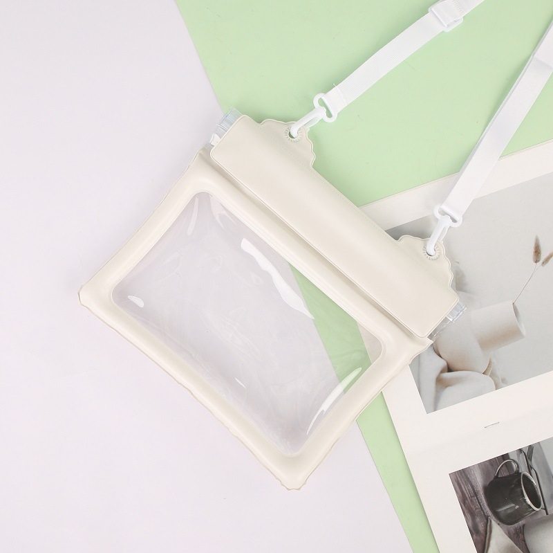 더블 버클 숄더백 화이트