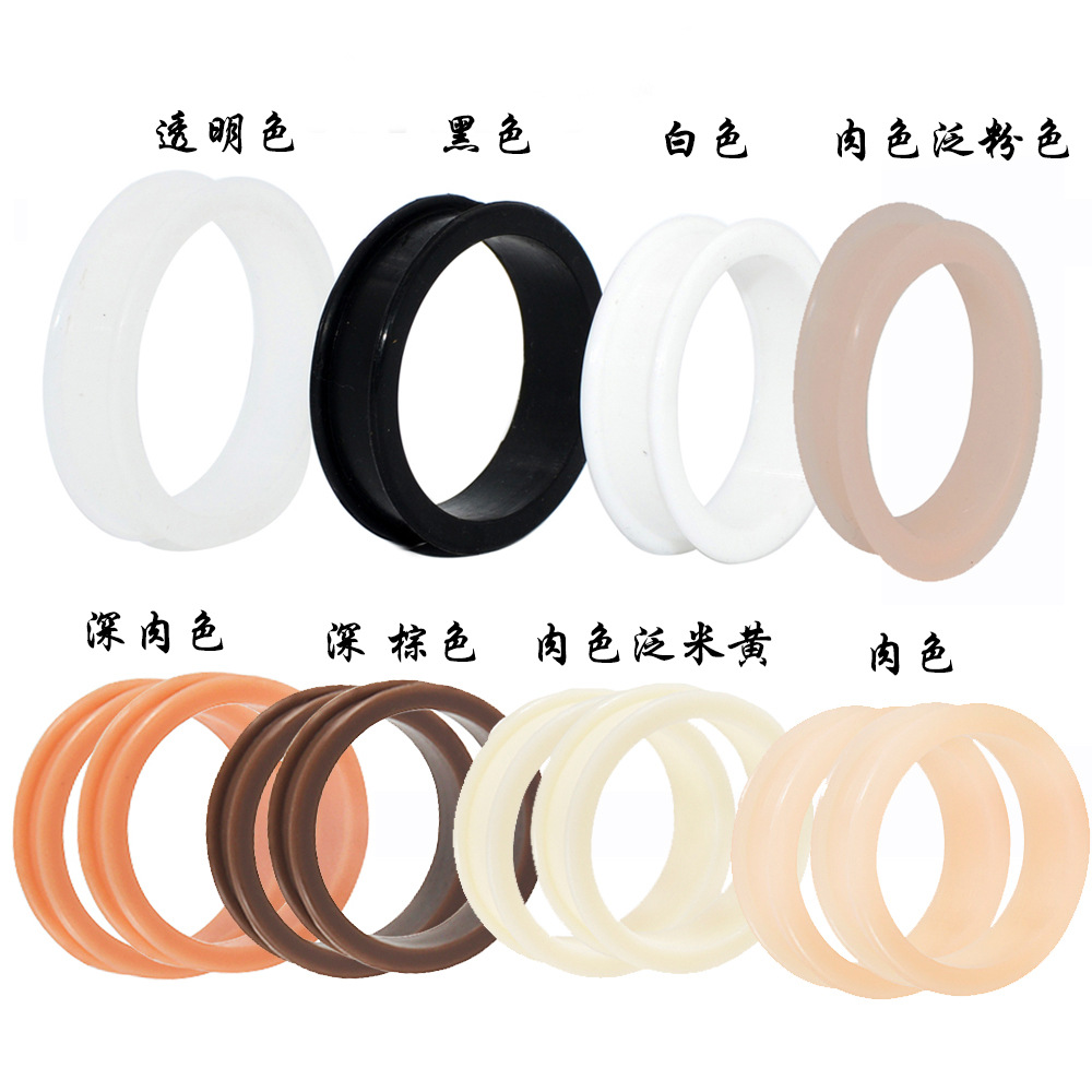 Best-selling soft silicone black and white transparent hollow pulley ear dilator, multi-color large ear expander, earlobe piercing and ear hole expander
