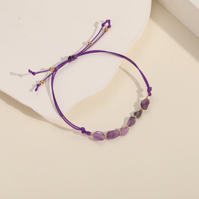 Fashion Geometric Copper Braid Natural Stone Bracelets