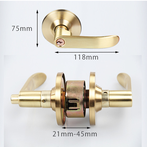 Ball lock handle lock ball door lock indoor bedroom door lock pure copper lock core bathroom handle handle lock