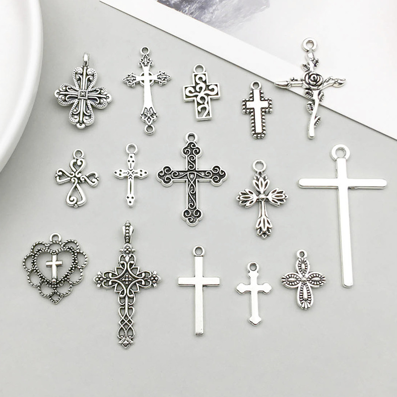 1 new ancient silver alloy cross series simulation love cross pendant pendant diy accessories 1 new ancient silver alloy cross series simulation love cross pendant pendant diy accessories