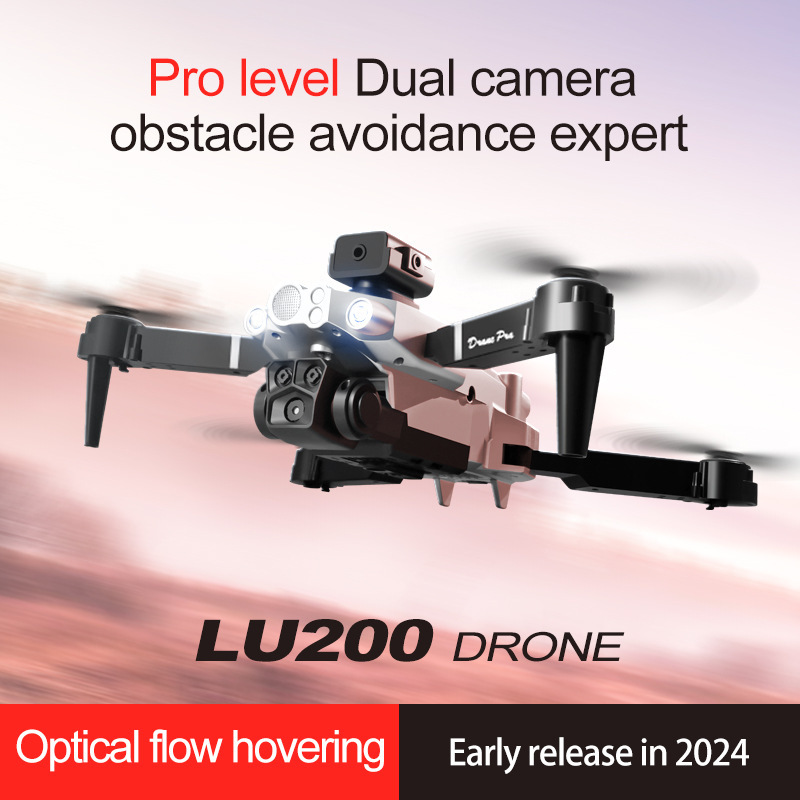 Cross-Border Lu200 Drone Remote Control Aircraft Aircraft Four-Axis High-Definition Dual Camera Aerial Photography Optical Flow Positioning Toy