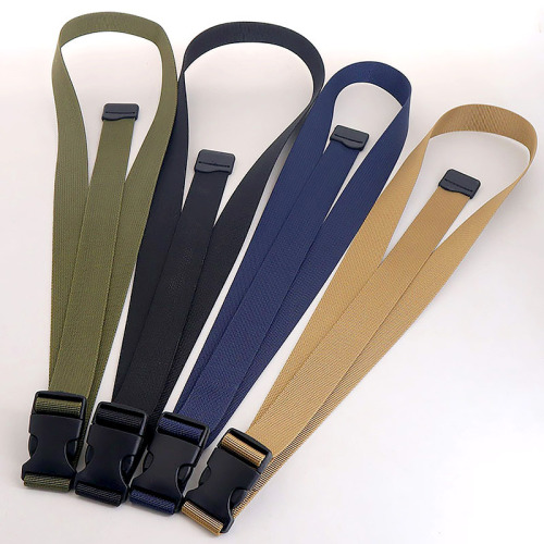 2.5 wide buckle thin belt for women outdoor workwear students metal-free trousers belt canvas military training wholesale nylon