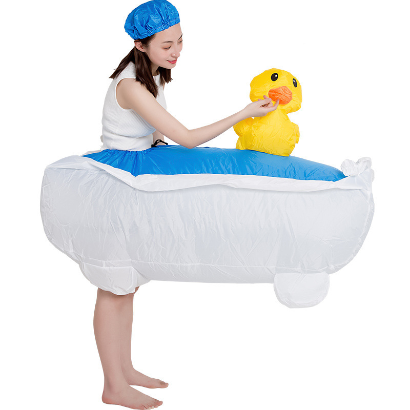 宣传活动搞笑卡通人偶服装搞怪动物气氛道具服小鸭子浴缸充气衣服