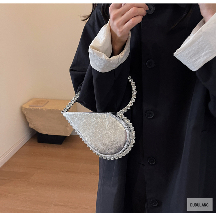 468g Weight Diamond Fashion Element Zipper Closure Type Top Handle Strap Type Handbag Bags Type Banquet Occasion PU Material Heart Shape Pattern All Seasons Season Women's Gender Elegant Style Heart-shaped Shape PU Heart Shape Diamond Heart-shaped Evening Bags 7