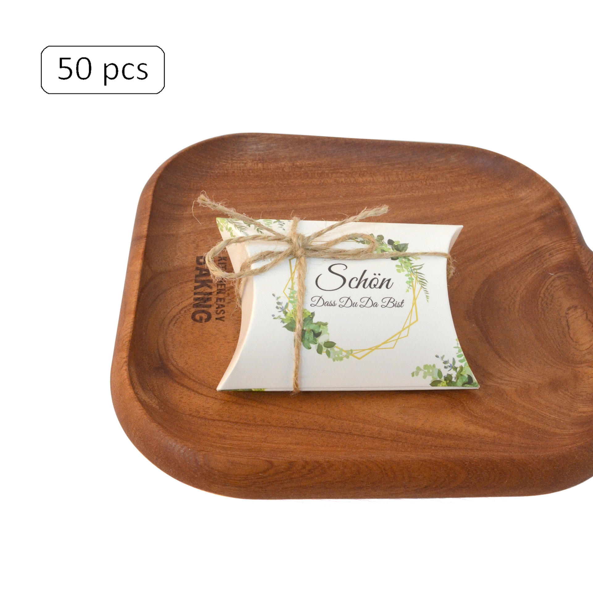 绿叶枕头盒--德语黑字-麻绳03