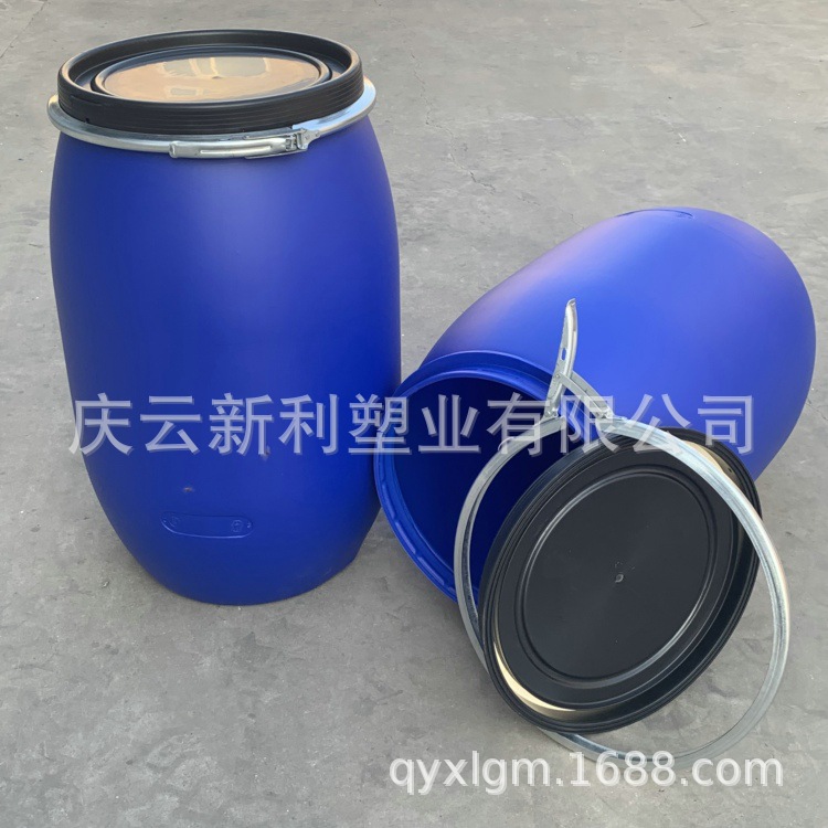 开口桶 125升塑料桶 125L塑料桶 125升包箍桶 125升法兰桶 新利