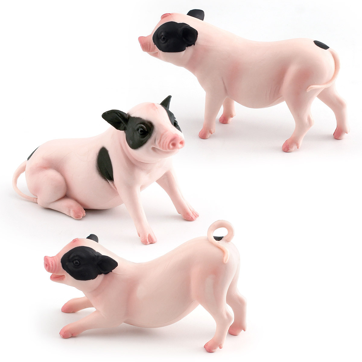 Simulación transfronteriza modelo animal cerdo cognitivo infantil fragante cerdo decoración estática ganado granja escena decoración juguete