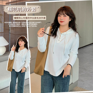 Inno Plus Size Women's Nuojiji Hooded Long-Sleeved T-Shirt Autum New Slim Casual Top 340800
