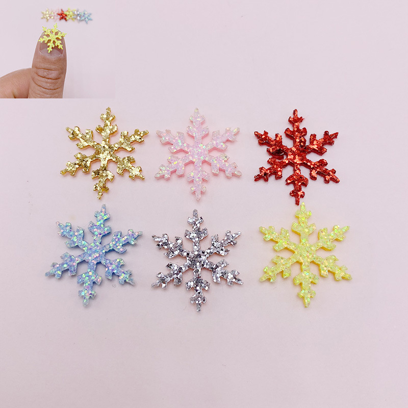 Cross-border Christmas fake snowflake wedding party ice and snow gold powder material diy handmade children's headdress decoration accessories
