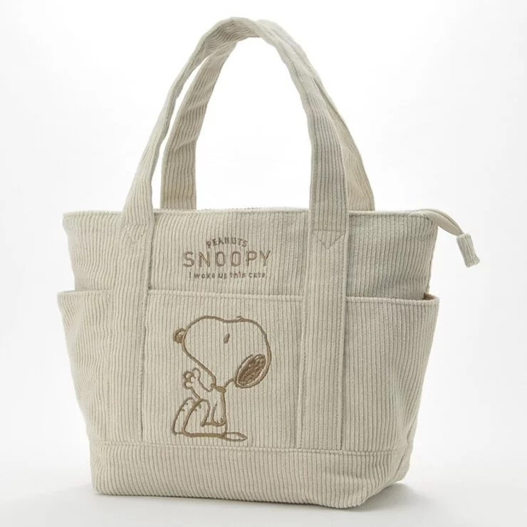 In-stock embroidered puppy thickened stylish tote corduroy handbag casual cartoon lunch bag mommy bag In-stock embroidered puppy thickened stylish tote corduroy handbag casual cartoon lunch bag mommy bag