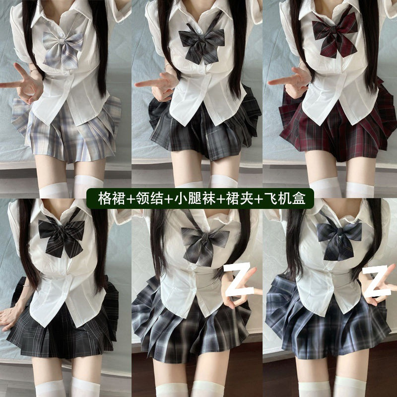 Meow Tai Original Jk Plaid Skirt Short Skirt Spring and Summer Half Skirt School Uniform Plaid Skirt Japanese Uniform College Style Harajuku Style