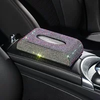 Новые полностью бриллиантовые автомобильные салфетки сиденья коробка автомобильная бумажная шкатулка