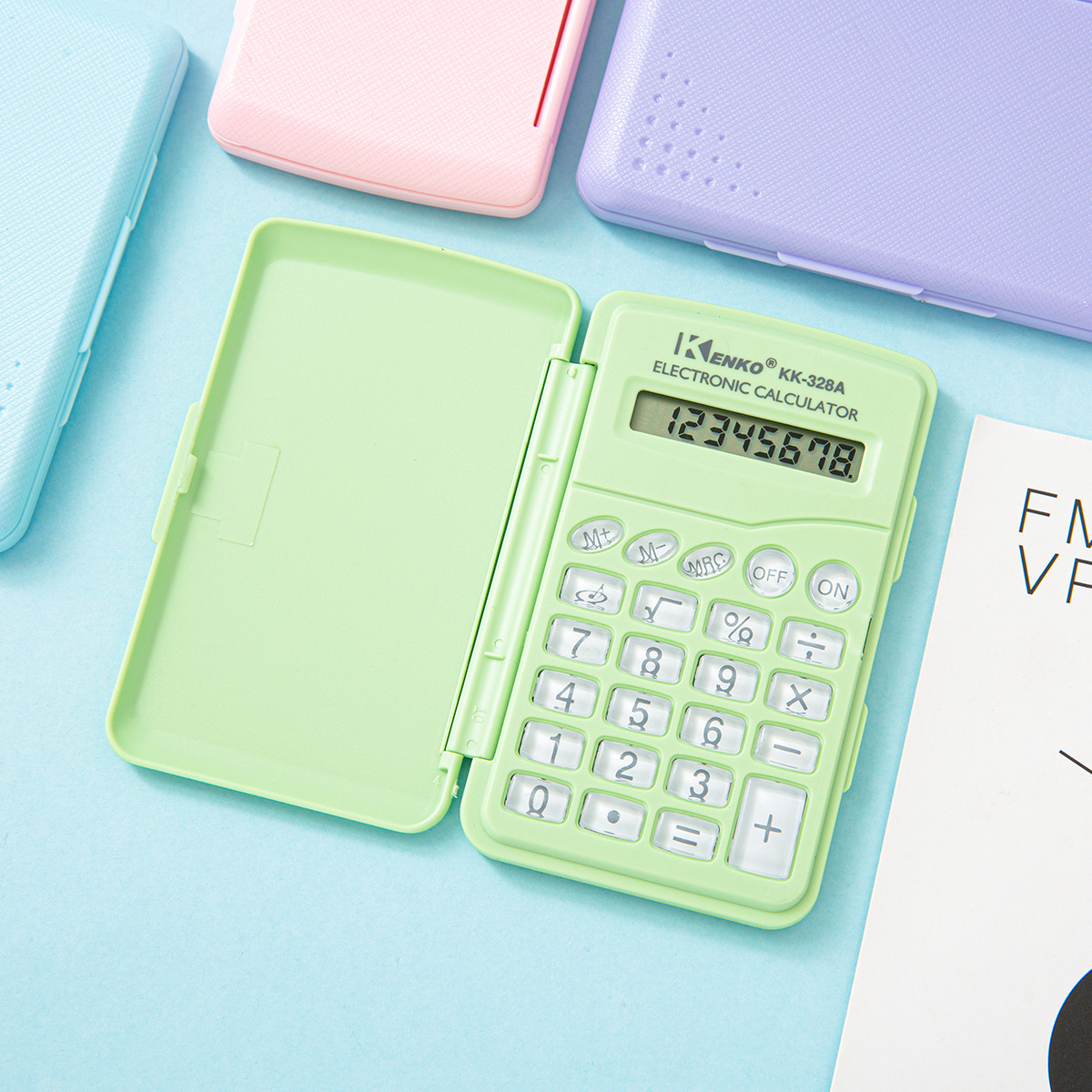 Fresco de alto valor mini color 328 examen de estudiantes calculadora de palma plegable computadora al por mayor