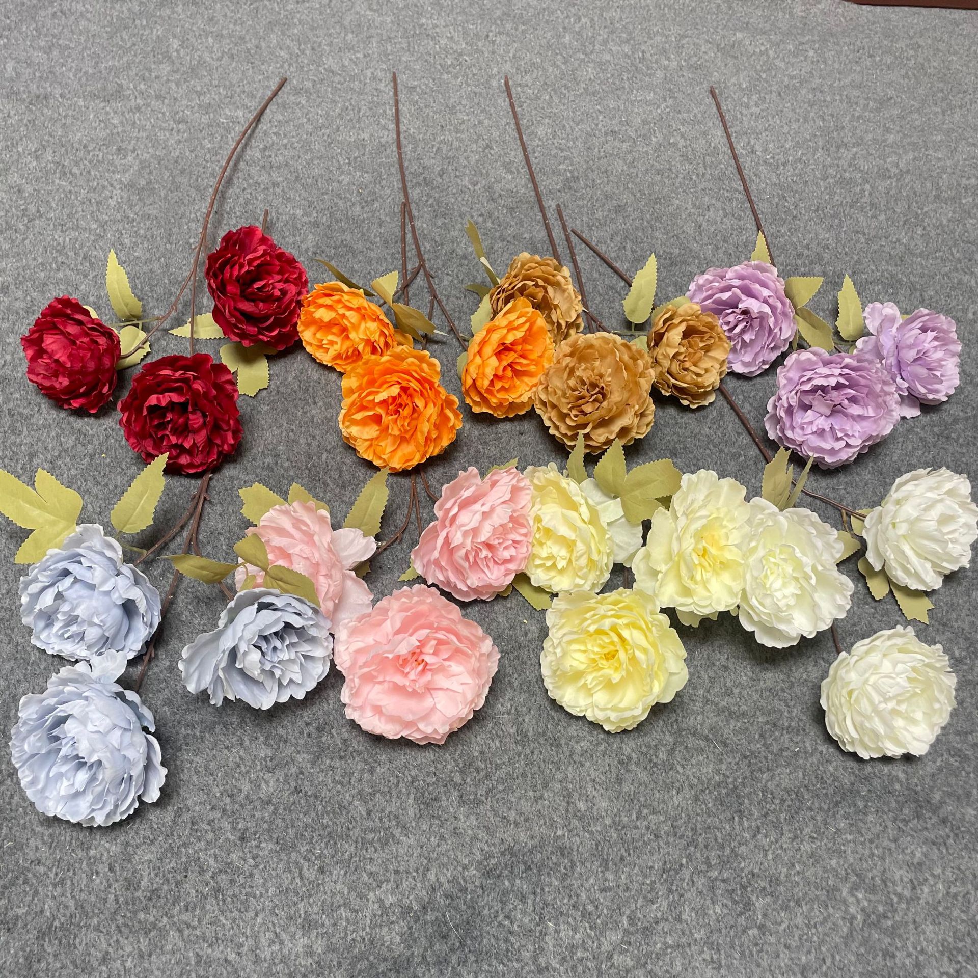 Oil painting peony artificial flower wedding floral arrangement photography oil painting peony artificial flower