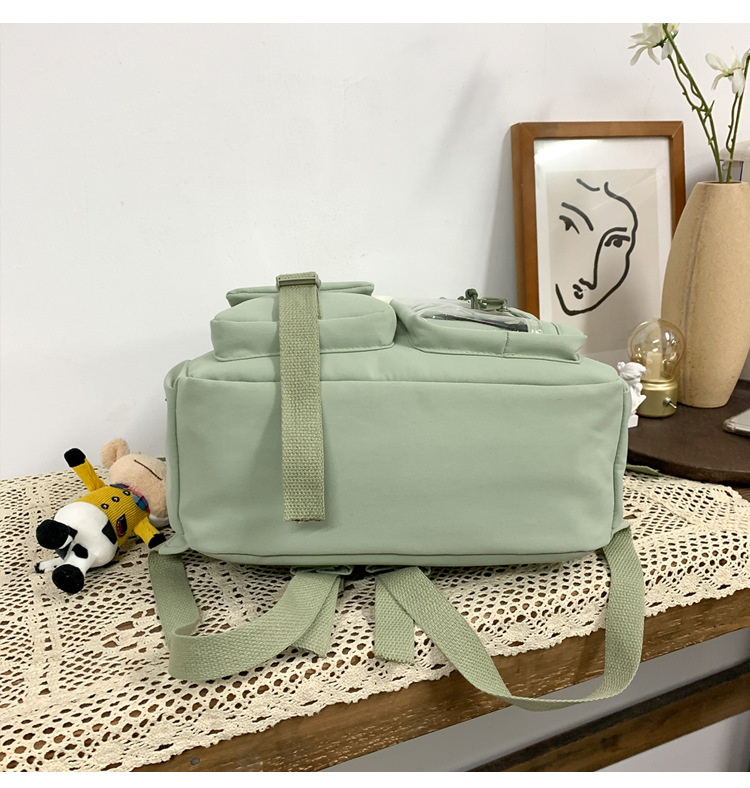 637g Weight Polyester Lining Material Zipper Closure Type School Occasion Nylon Material Solid Color Pattern Women'S Gender Square Shape White, Pink, Green, Blue, Black Color Large Size Wholesale Large Capacity Bear Backpack Nihaojewelry 3