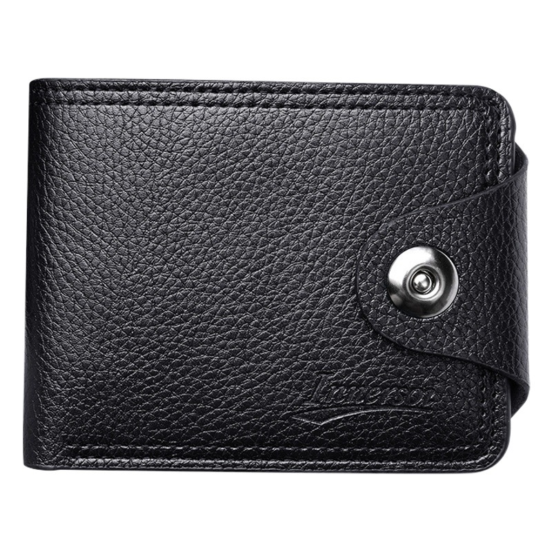 Men's Wallet Multi Card Casual Men's Wallet Short New Ticket Clip Coin Purse Double Line Card Bag Wallet Wholesale