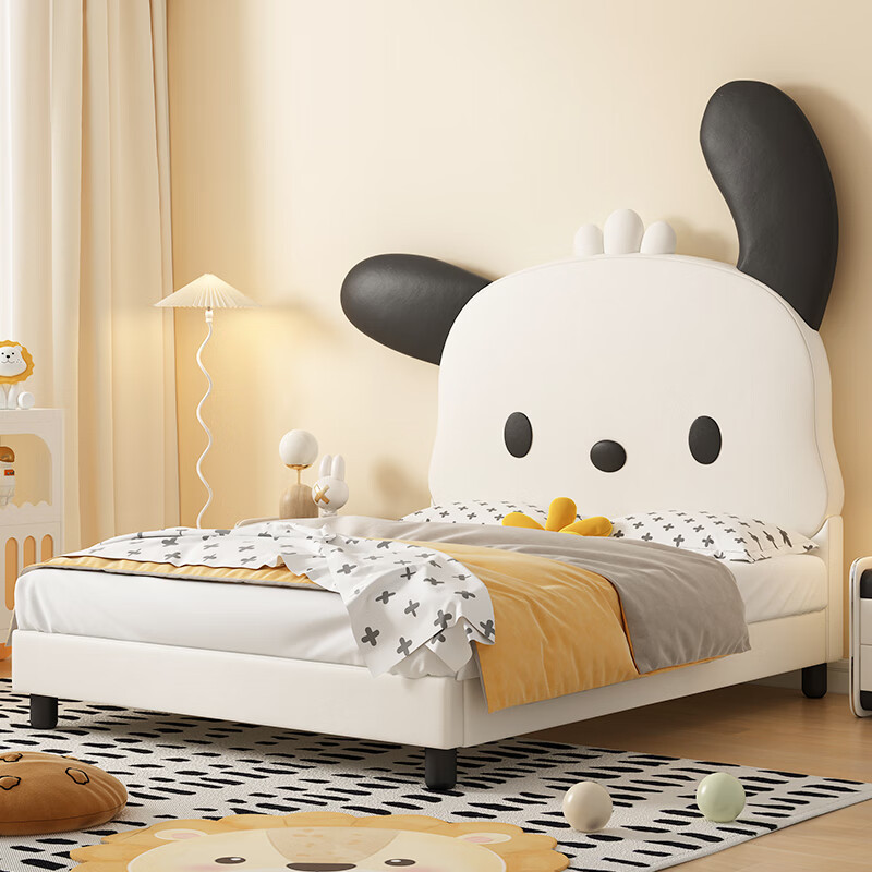 帕恰狗兒童床女孩公主床臥室小戶型米軟包床兒童房單人床松木