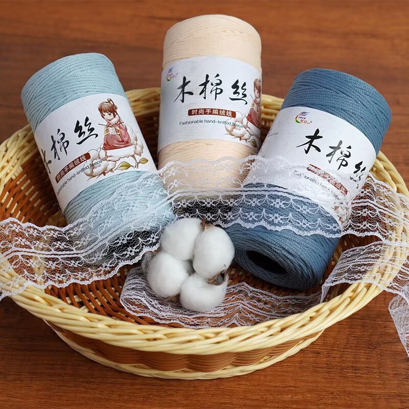 木棉空心棉轴手编专用纱线钩织编织钩针棒针厂家批发毛线红豆直销