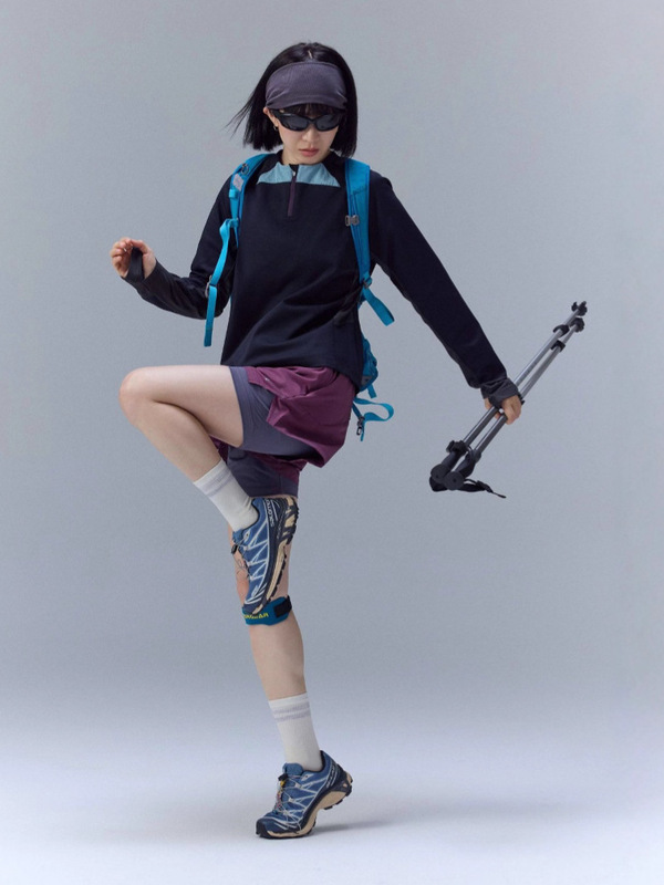 儒孟速干防晒骑行健身运动长袖卫衣情侣半拉链训练服球衣T恤上衣|undefined