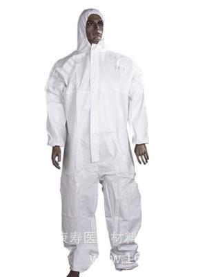 无纺布隔离衣实验室一次性透气膜防护服防尘服连体手术衣隔离服帽