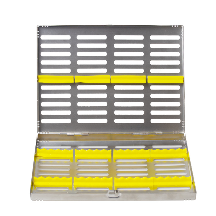 Material dental, caja de almacenamiento oral de acero inoxidable, caja de desinfección, caja de llenado, desinfección, caja de gestión de 20 herramientas