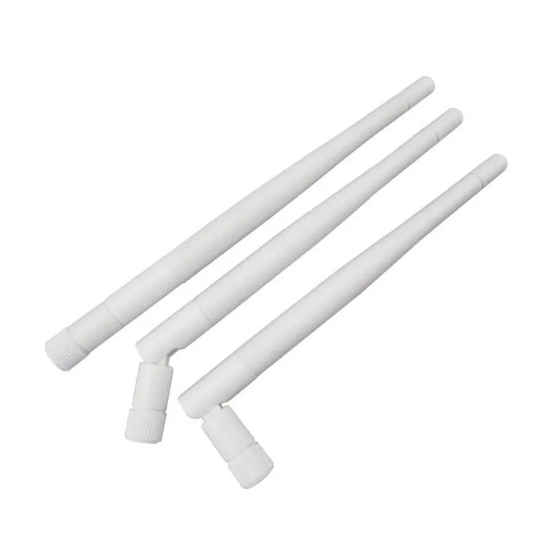 2.4g/5.8g胶棒天线 gps路由器天线连接线高频率白色天线WLAN