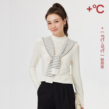 3960腈纶发热纤维半高领秋冬打底衫女士纯色修身内搭长袖t恤上衣