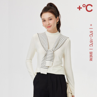 3960 acrylic heating fiber half turtleneck autumn and winter bottoming shirt Women's solid color slim fit inner long sleeve T-shirt top