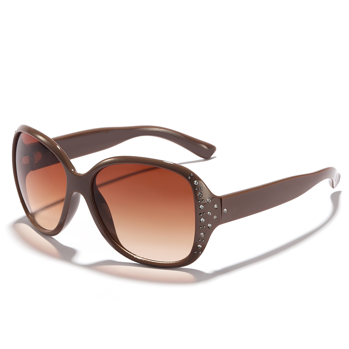 Gafas de sol de las mujeres de moda rhinestone gafas de Sol de Europa y América gafas retro gran marco de la cara de aspecto pequeño UV a prueba de gafas de Sol