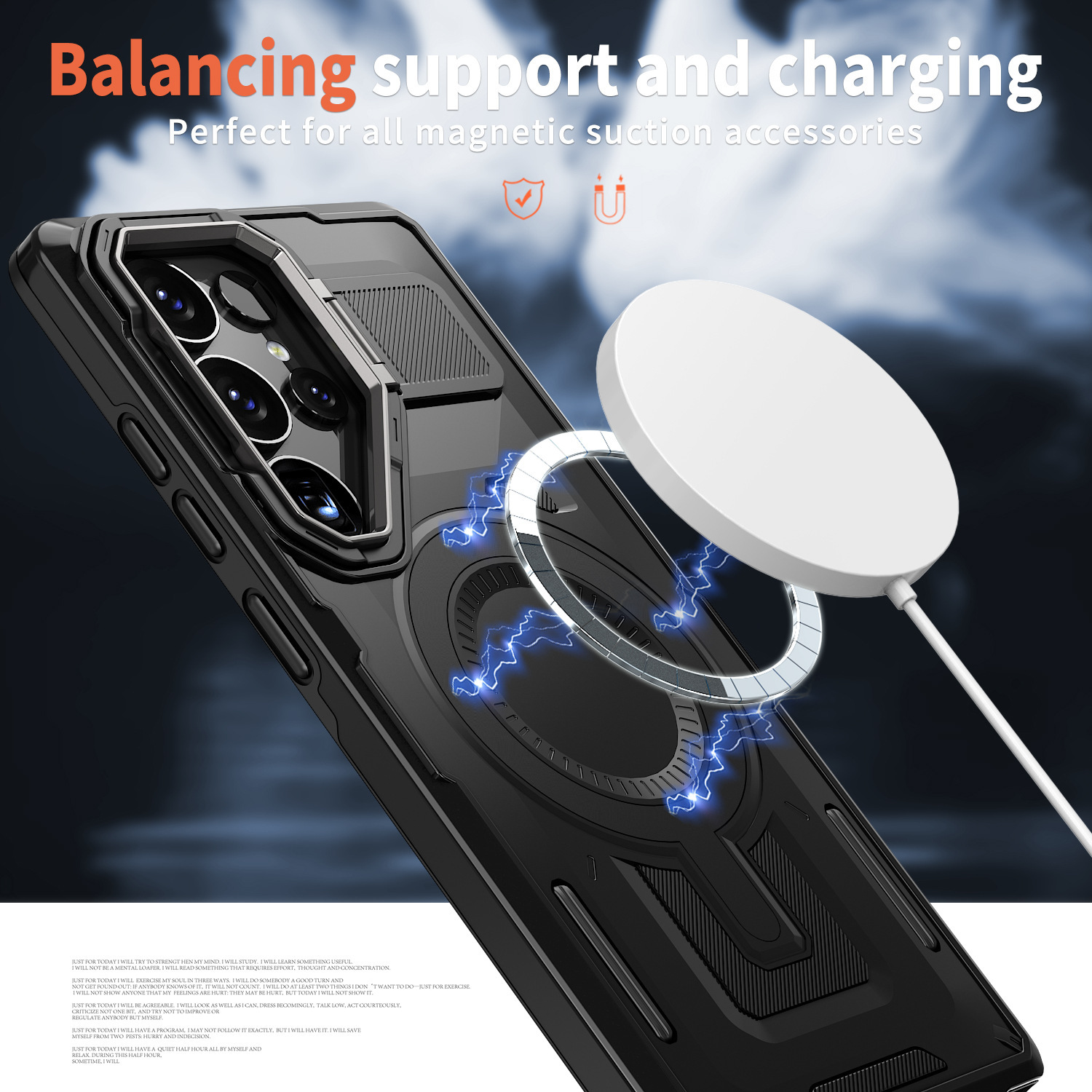 Magnetic Phone Case With Lens Protector For Samsung Galaxy Series_voghion.com