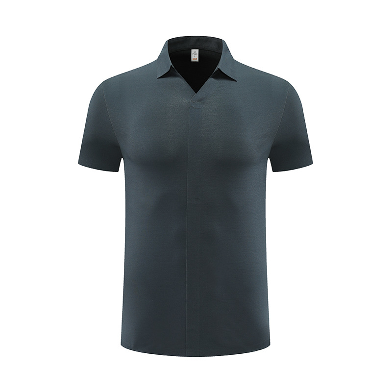Lujo ligero gaviota cuello V 7A antibacteriano frío hombre con camiseta de cuello polo polo ropa de trabajo personalizada