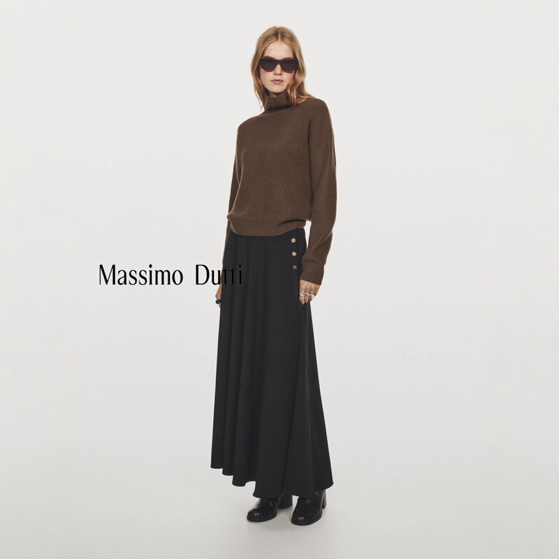 Autumn and Winter New Style Massimo Dutti2026 Women's Casual Simple Short Turtleneck Sweater Long-Sleeved Knitwear Autumn and Winter New Style Massimo Dutti2026 Women's Casual Simple Short Turtleneck Sweater Long-Sleeved Knitwear