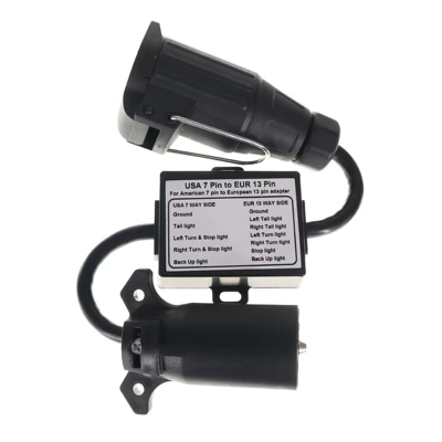 Trailer Connector American 7-Pin to European 13-Pin Separate Brake Light Line Tail Light Splitter Tank 300 (Other Car Modifications) - american-7-pin-to-european-13-pin-brake-steering-separator