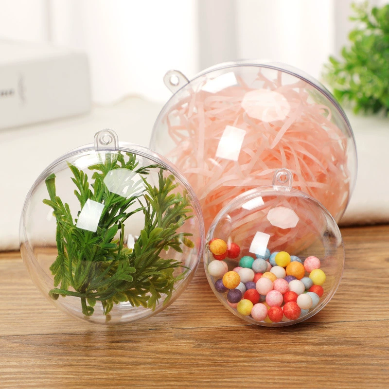 Christmas decoration ball acrylic plastic transparent ball shopping mall window decoration hanging ball hollow transparent Christmas ball