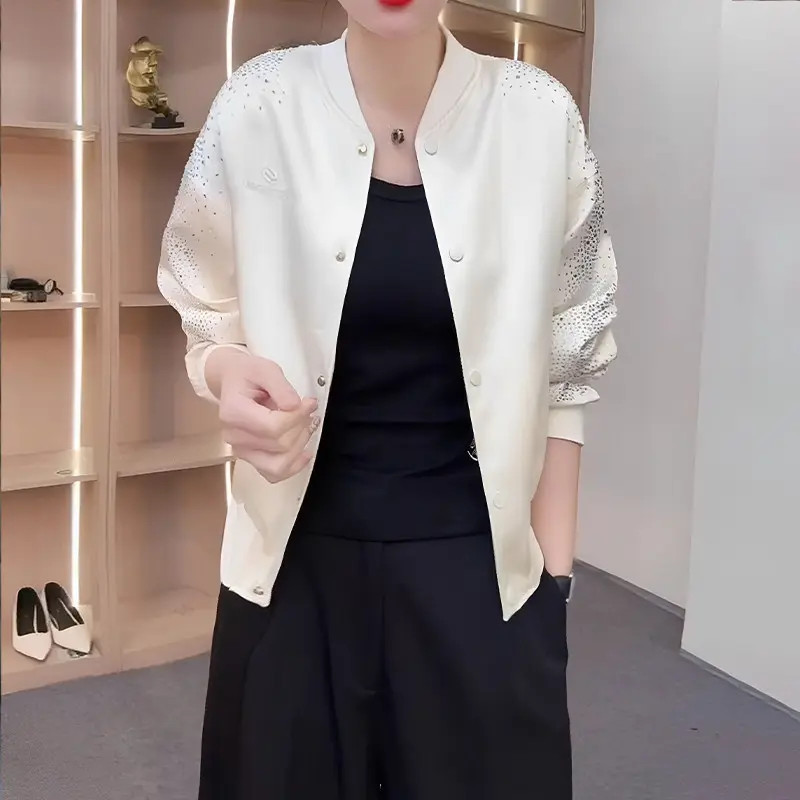 New Spring/Autumn Women's Fashionable and Youthful Baseball Jacket Short Jacket, High-End Stylish Casual Top