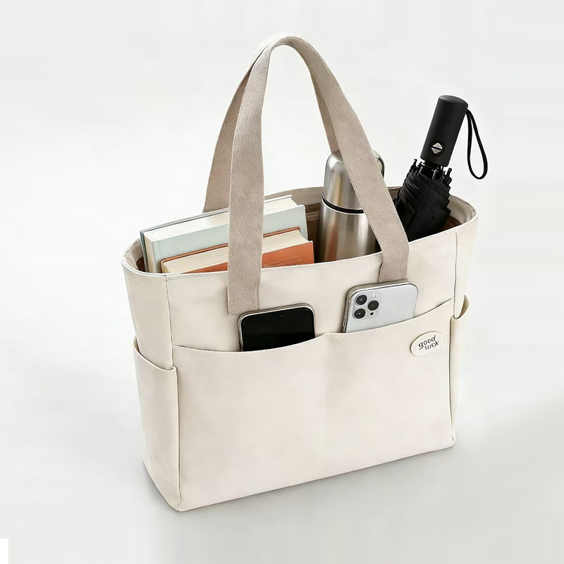 棉布袋定制高级时尚外出上班购物帆布包大容量外贸型可印Logo批发