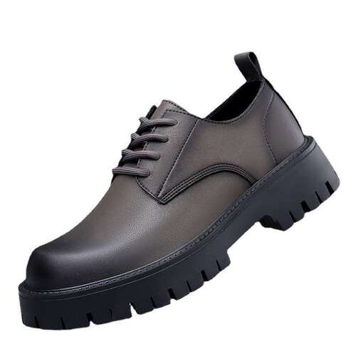 Bestselling Calfskin Leather/Soft Sole and Upper/Thick Sole and Heel Autumn Casual Derby Shoes