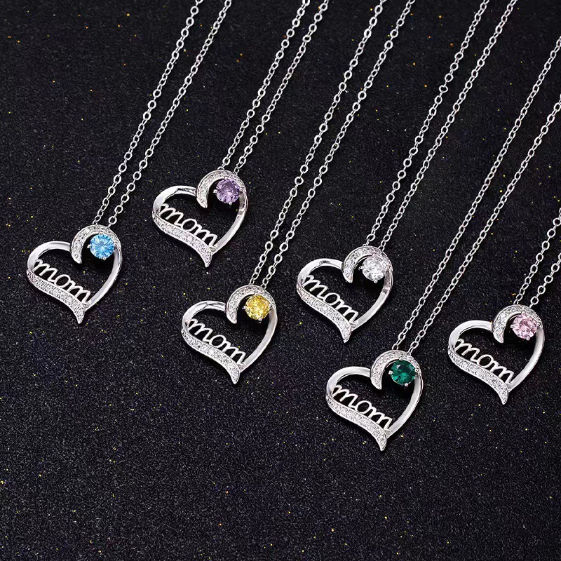 7g Weight Necklace Classification Copper Elegant Simple Style Letter Heart Shape Necklace