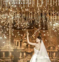 婚慶道具亞克力蜂鳥亞克力水晶鳥婚禮布置天花板美陳道具空中吊飾