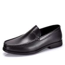 沙驰原单清仓男鞋英伦套脚真皮商务休闲鞋男士皮鞋透气软皮舒适皮