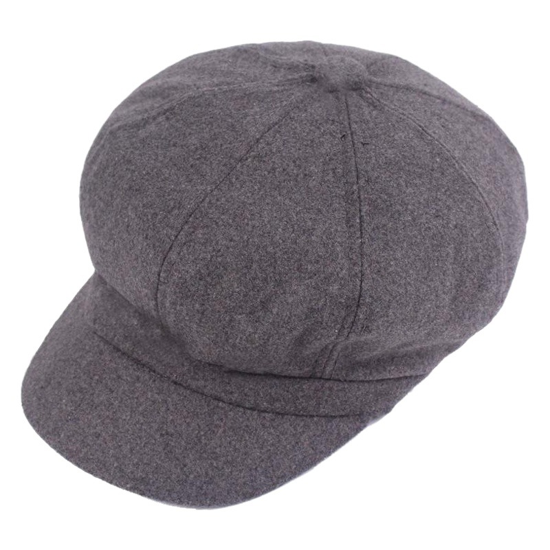 Sombrero octogonal de lana sombrero de las mujeres Otoño e Invierno pintor sombrero casual retro boina hombres mujeres boina de lana