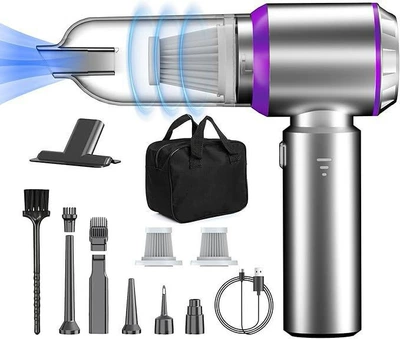 Tozsoranlar – with Three Power Settings and Strong Suction - 127-brushless-three-speed-adjustment-6000-mahstorage-bag2-filter-elements-silver-purple