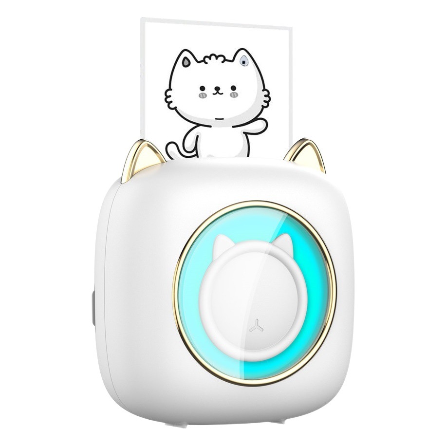 Nuevo C23 siete colores atmósfera respiración luz lámpara de escritorio mini portátil inalámbrico pregunta incorrecta impresora térmica de fotos