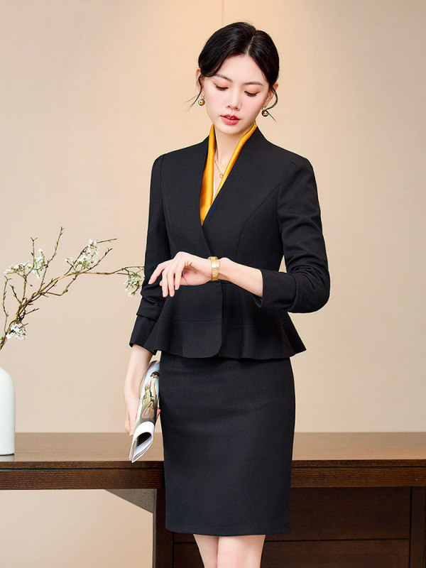 西装套装美容院医美会所酒店前台职业装正装黄金珠宝店工作服装女|undefined