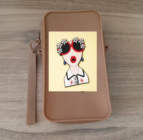 Silikon-Handytasche, Cartoon-Umhängetasche, tragbare Geldbörse, niedliche Mini-Schultertasche für Schülerinnen, Stress-Relief-Bubble-Tasche