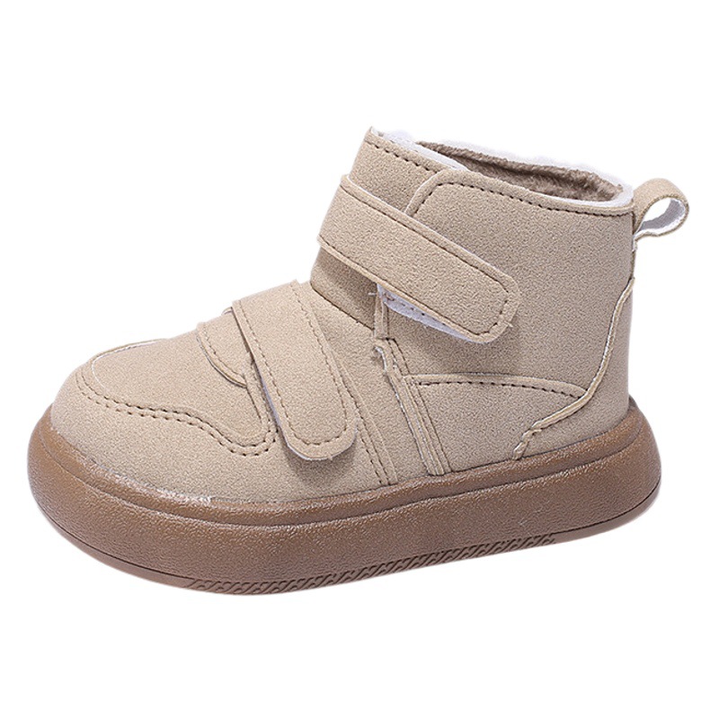 Zapatos para niños, zapatillas de algodón, zapatos de terciopelo para niños nuevos de invierno 2024, zapatillas de caña alta para bebés, zapatos cálidos de algodón