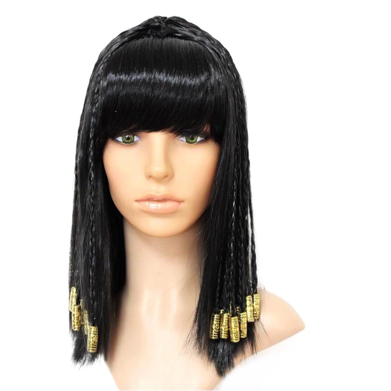 Ball dress up Egyptian wig dress up bead wig small braid wig Cleopatra wig