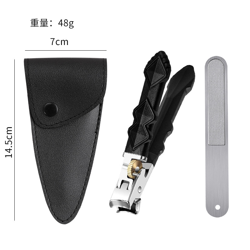 跨境新款大号指甲刀弯头剪厚硬脚趾甲大开口尖嘴修脚钳组合工具套|undefined